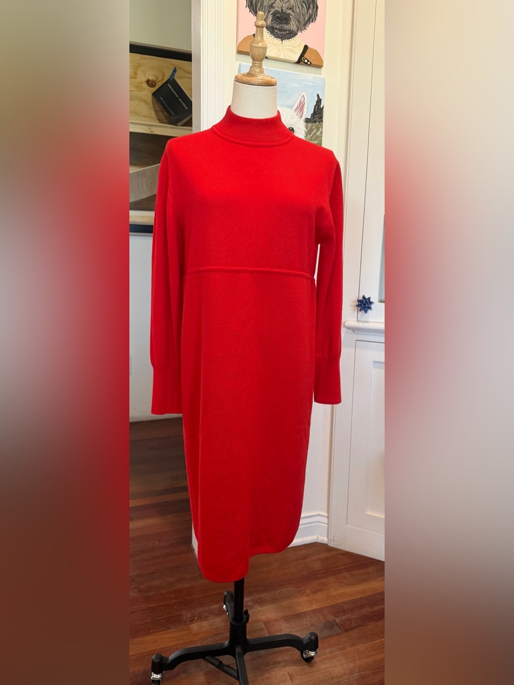 Dior Red  Knit Sweater Dress
